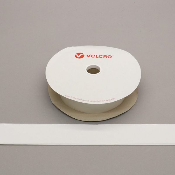 VELCRO® Brand PS30 Stick-on 50mm tape WHITE HTH830 low profile HOOK 25mtr roll