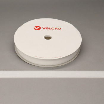 VELCRO® Brand Sew-on 38mm tape WHITE LOOP 25mtr roll
