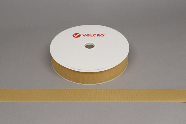 VELCRO® Brand Sew-on 50mm tape BEIGE HOOK 25mtr roll