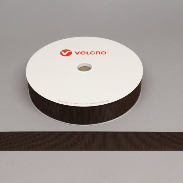 VELCRO® Brand Sew-on 50mm tape DARK BROWN HOOK 25mtr roll