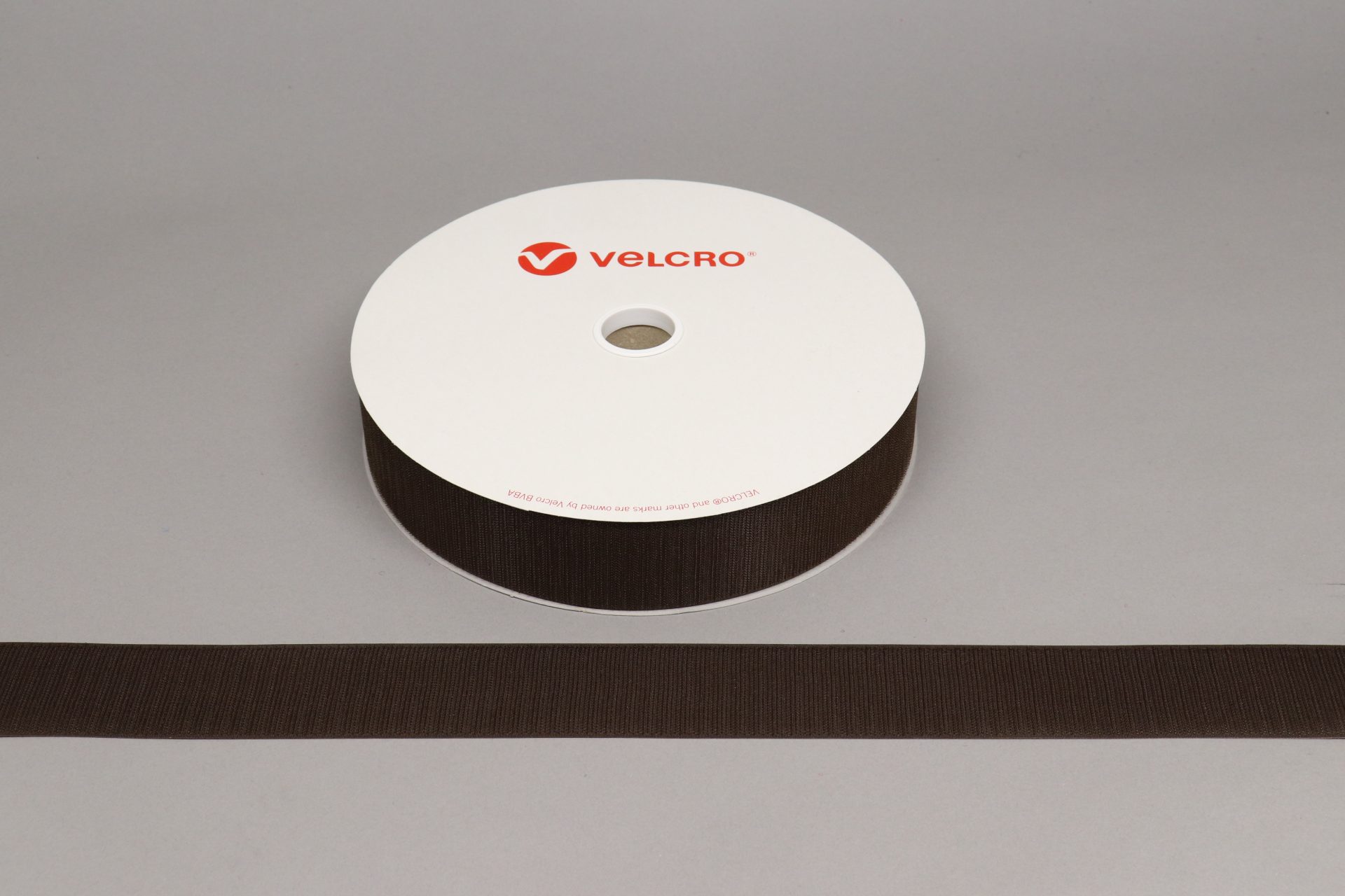 VELCRO® Brand Sew-on 50mm tape DARK BROWN HOOK 25mtr roll