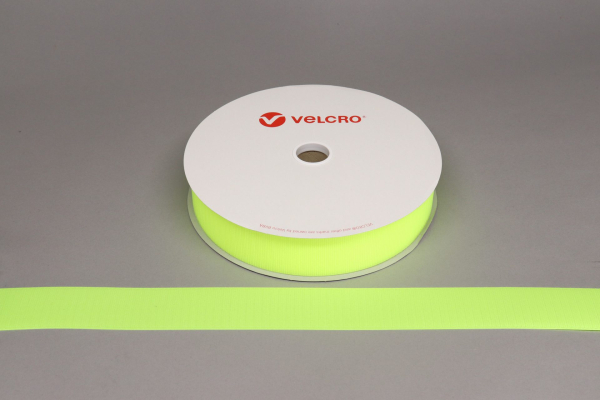 VELCRO® Brand Sew-on 50mm tape FLUORESCENT YELLOW HOOK 25mtr roll