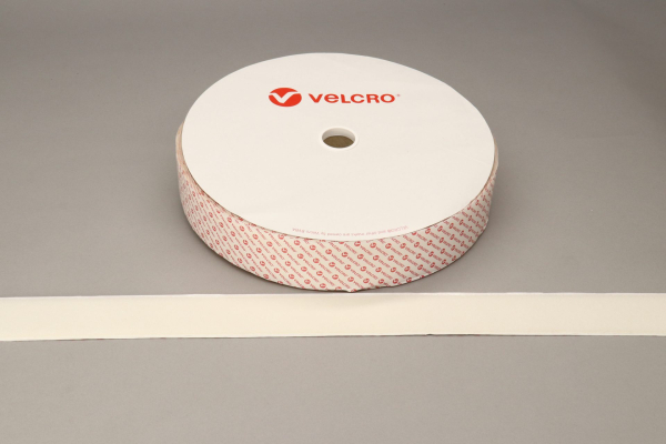 VELCRO® Brand PS51 25 mtr Heavy Duty stick-on 50mm tape WHITE LOOP