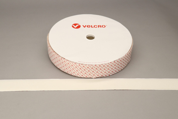 VELCRO® Brand PS51 25 mtr Heavy Duty stick-on 50mm tape WHITE LOOP