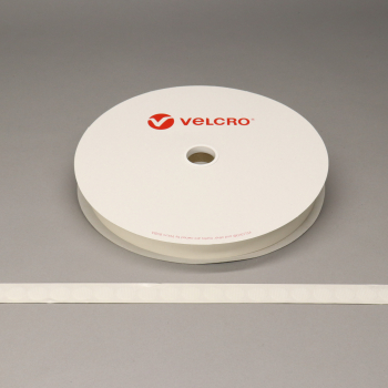 VELCRO® Brand PS18 Stick-on 19mm coins WHITE HOOK 25mtr roll
