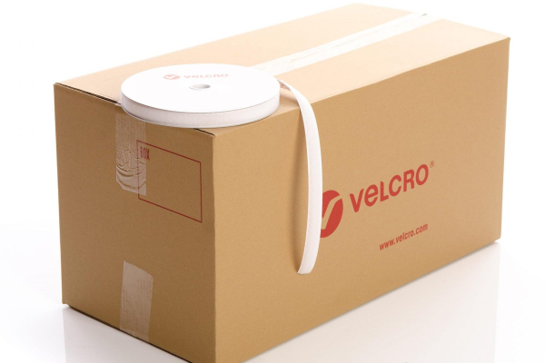 VELCRO® Brand PS18 Stick-on 20mm tape WHITE LOOP case of 42 rolls