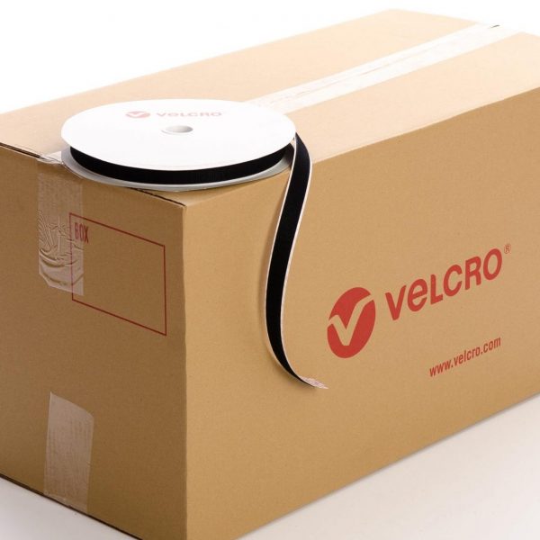 VELCRO® Brand PS18 Stick-on 20mm tape BLACK HOOK case of 42 rolls