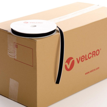 VELCRO® Brand PS18 Stick-on 20mm tape BLACK LOOP case of 42 rolls