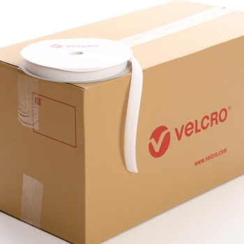 VELCRO® Brand PS18 Stick-on 25mm tape WHITE LOOP case of 36 rolls