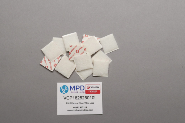 PS18 25mm x 25mm White Loop Samples