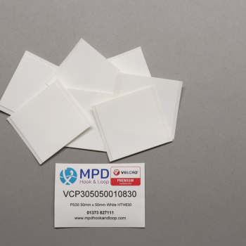 VELCRO® Brand PS30 Stick-on 50mm x 50mm WHITE HTH830