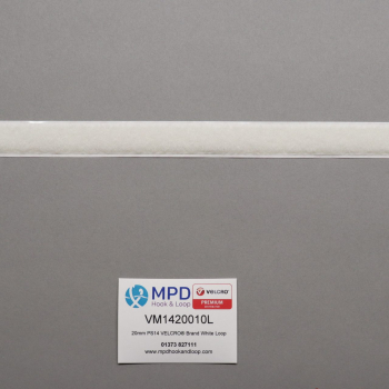 VELCRO® Brand PS14 Stick-on 20mm tape WHITE LOOP by the metre