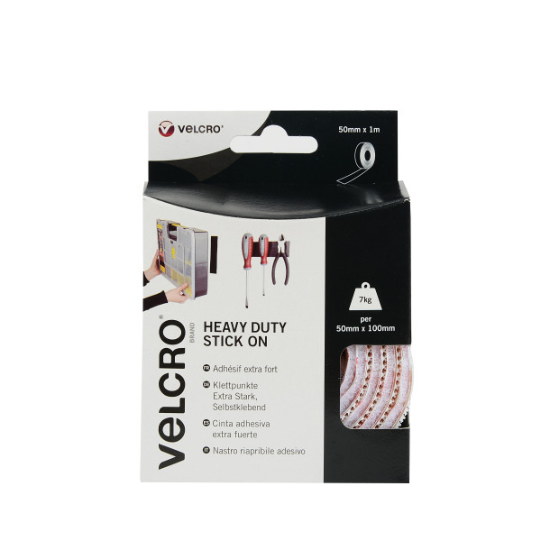 VELCRO® Brand Stick On Tape 20mm x 1m white