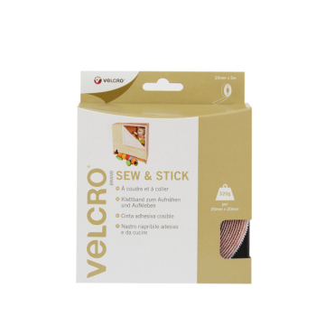 VELCRO® Brand Sew & Stick 5m x 20mm tape WHITE