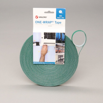 25-Metre Roll of VELCRO® Brand ONE-WRAP® 10mm Tape in Green