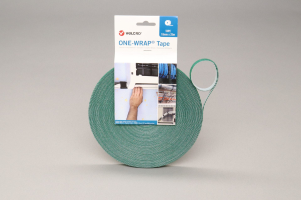 25-Metre Roll of VELCRO® Brand ONE-WRAP® 10mm Tape in Green