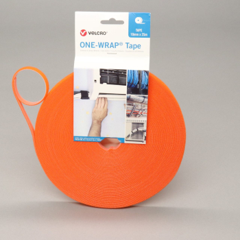 VELCRO® Brand ONE-WRAP® 10mm tape ORANGE 25mtr roll