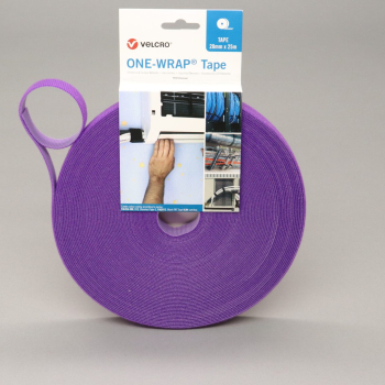 VELCRO® Brand ONE-WRAP® 20mm tape PURPLE 25mtr roll