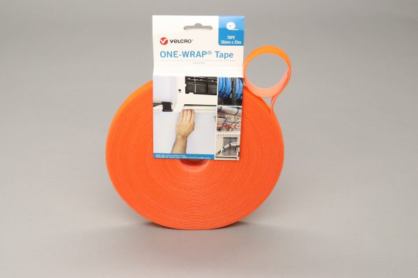 VELCRO® Brand ONE-WRAP® 20mm tape ORANGE 25mtr roll