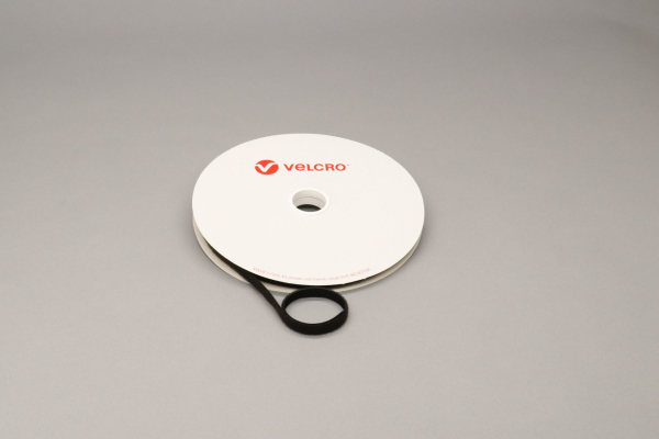 25-Metre Roll of VELCRO® Brand ONE-WRAP® 10mm Flame Retardant Tape in Black