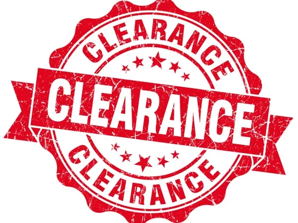 Clearance Sticker